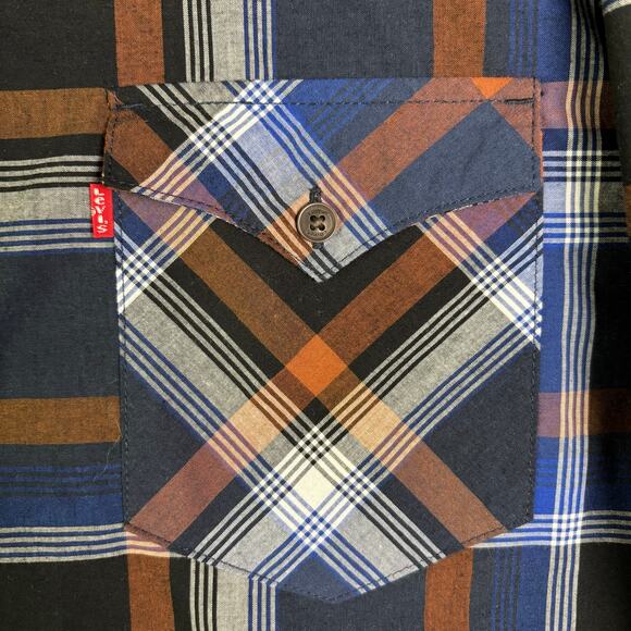 LEVIS Casual Dress Button Front Long Sleeve Shirt Mens Size XXL - Picture 10 of 11